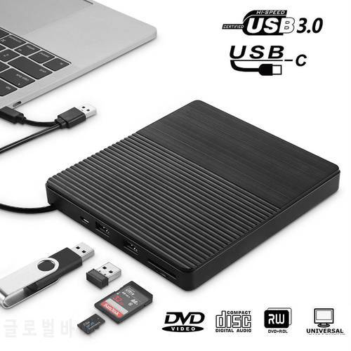 2022 USB 3.0 Slim Optical Drives External DVD RW CD Writer Drive Burner Reader Player For Laptop PC dvd burner dvd portatil