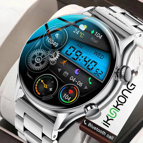 2022 NFC Bluetooth Call Smartwatch Men AMOLED Always display Sports Fitness Clock IP68 Waterproof Smart Watch For Huawei Xiaomi