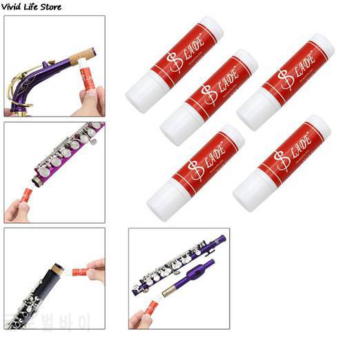 5Pcs Tubes Cork Grease For Clarinet Saxophone Flute Oboe Reed Instruments Musical Instruments Accessories Lubricate And Protect