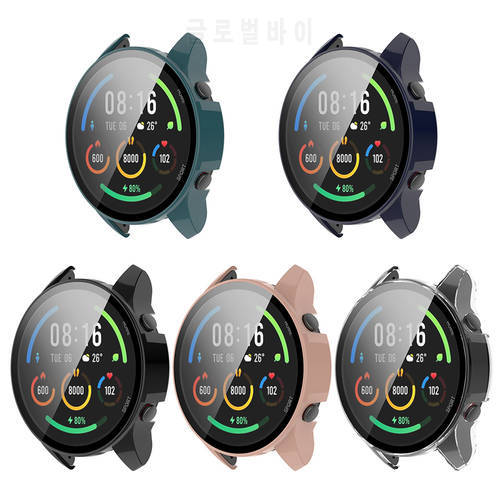 Watch Protective Film Cover for Xiaomi Mi Watch Color Screen Protector Shell Wristband Bumper Case Replacement Accessory