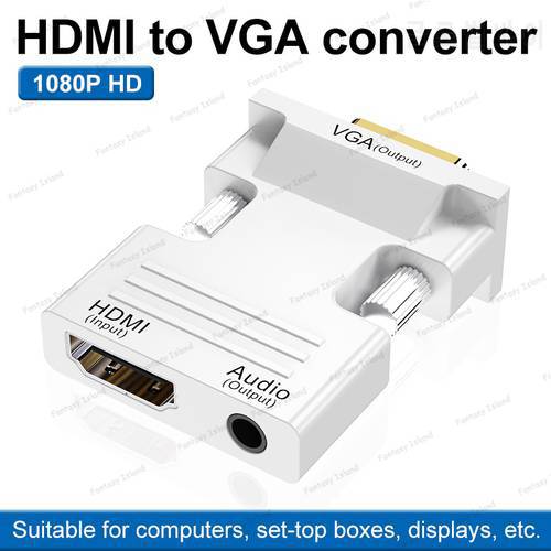 HW2213 HDMI to vga cable with audio hdmi converter computer hdmi female to vga male adapter 1080P