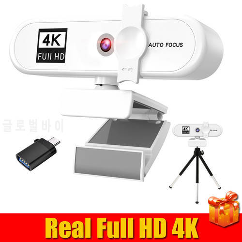 4K Webcam Cover Auto Focus With Microphone 1k 1080P Web Camera For Office Meeting Home Computer Video Calling