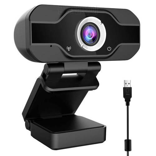 1080P Full HD Webcam Network Live Online Class USB Driver Free For PC Computer Laptop Desktop Home Youtube Video With Microphone