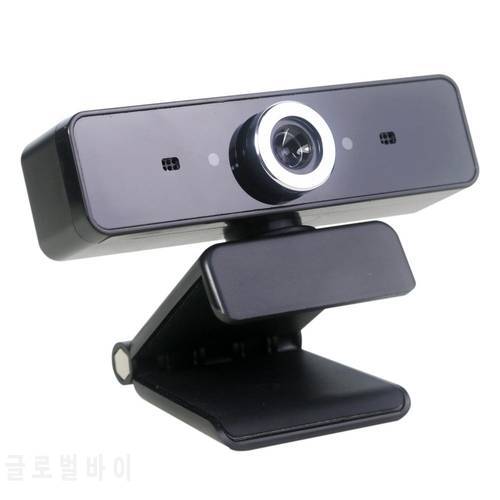 Rotatable USB Video Recording HD Webcam Camera with Microphone for PC Laptop Sound-absorbing Noise-cancelling Microphone