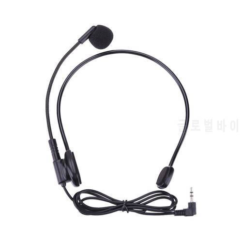 Head-Mounted Lightweight Wired Headset With Microphone 1m Wired Boom Amplifier Microphone For Computer Broadcasting