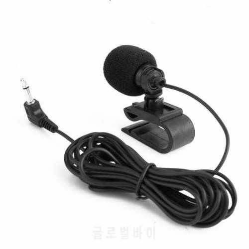 Professional Car Audio Microphone 3.5mm/2.5mm Clip Jack Plug Mic Stereo Mini Wired External Microphone For Auto DVD Radio 3m