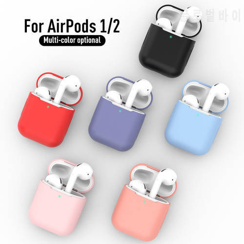 Earphone Case For Apple Airpods 2 Silicone Protective Cover For Airpods 1/2 Waterproof Wireless Anti-fall Shell Charging Box