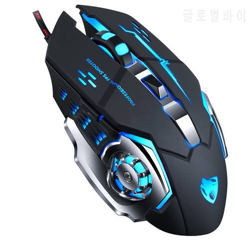 Pro Gaming Mouse Button DPI Adjustable Computer Optical LED Game Mice USB Wired Games Cable Mouse for PC Laptop Gamer