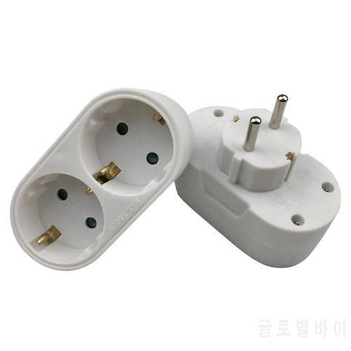 European Conversion Plug 1 to 2 /1 to 3 Way Socket Adapter EU Standard Power Socket 16A Travel Plugs AC 110~250V