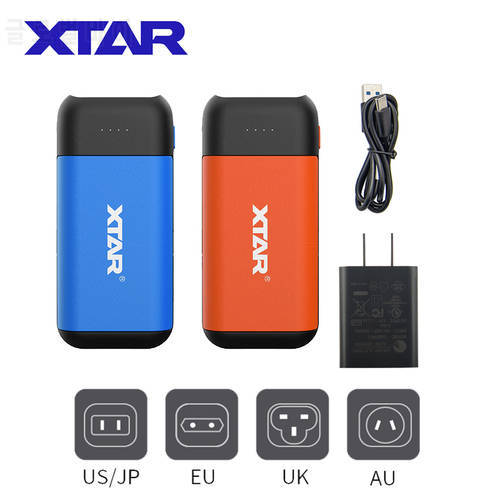 XTAR 18650 Battery Charger Portable Power Bank PB2C 5V2.1A Type C Powered USB Charger Charging For Rechargeable Battery 18650