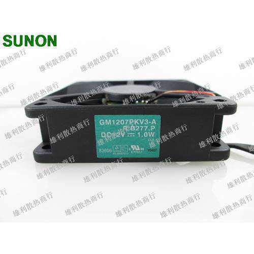 Original For Sunon GM1207PKV3-A 12V 1.0W 7CM 7020 3 line alarm cooling fan