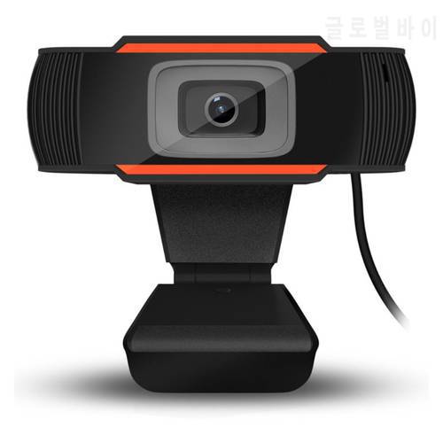 720P Computer High Definition Webcam USB Free Drive Desktop Computer Webcamera Built-in Microphone 180°Rotatable Cameras