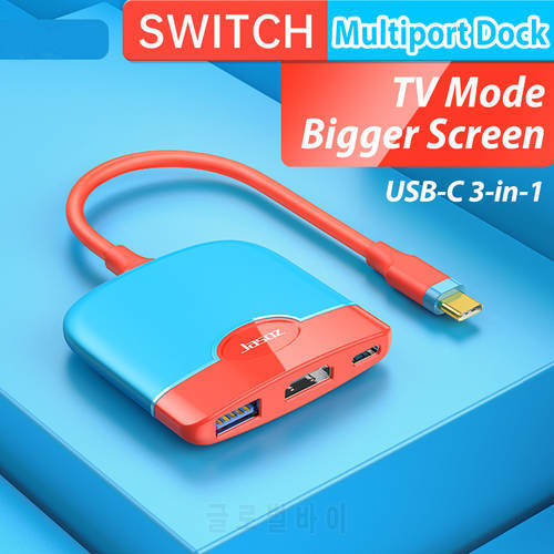 USLION USB C Switch TV Dock for Nintendo NS Switch Host Portable Docking Station Accessories HDMI-compatible 4K TV 100W PD
