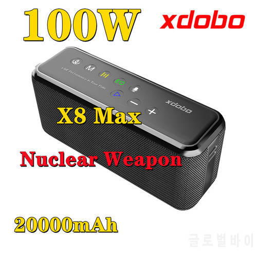 Xdobo X8 max 100w super thickener portable wireless Bluetooth speaker TWS subwoofer and 20000mah battery capacity Caixa De Som