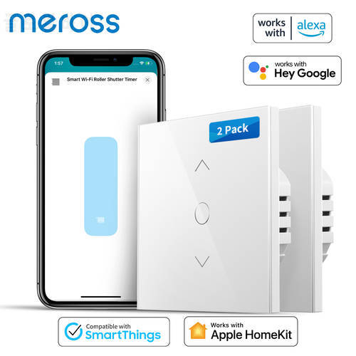 Meross HomeKit Smart WiFi Roller Shutter, Blind Switch, Works with Apple HomeKit, Siri, Alexa, Google Assistant and SmartThings