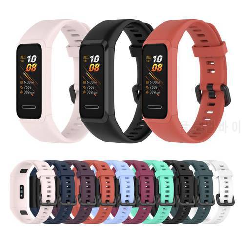 Silicone Strap For Huawei Band 4 Watchband Replacement Wrist Band Bracelet For Honor Band 5i Adjustable Silicona Watch bands