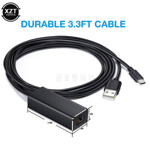 10/100 Mbps USB Ethernet Adapter For Chromecast Micro USB2.0 To RJ45 For Fire TV/Google For Chromecast TV Stick USB Network Card
