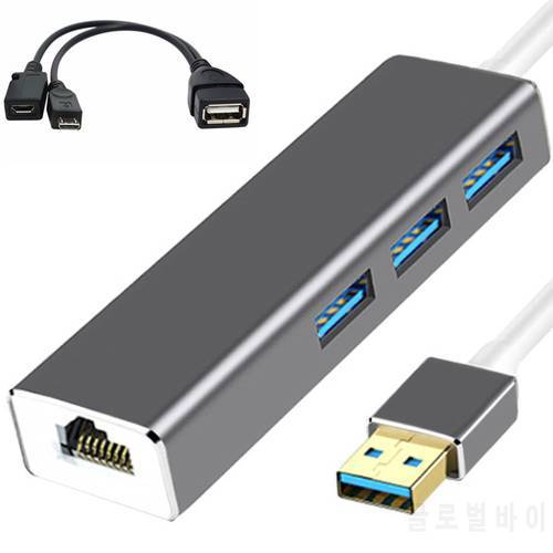 3 USB HUB LAN Ethernet Adapter + OTG USB CABLE for FIRE STICK 2ND GEN OR FIRE TV3