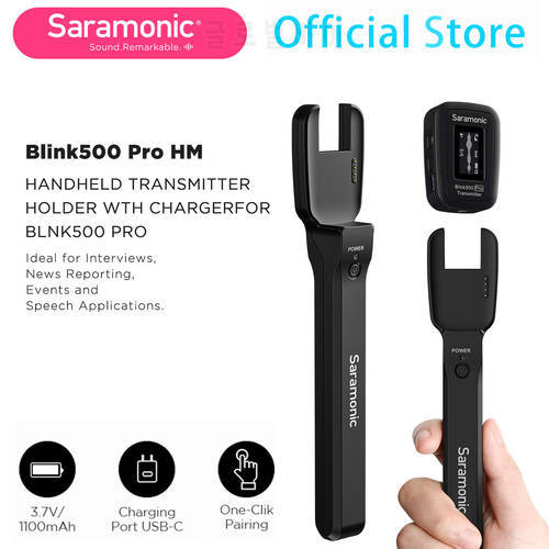 Saramonic Blink500 Pro HM Handheld Microphone Holder for Blink500 Pro TX Transmitter ENG/EFP Interview Report/Speech Application