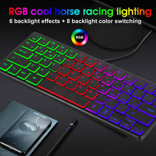RGB Backlit Keyboard 64 Keys USB Wired Luminous Gaming Computer Quiet 64 key + FN 33 key function Keyboard for Gamer PC Laptop