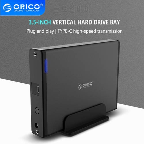 ORICO 7688C3 3.5&39&39 HDD Case Type C Hard Drive Enclosure SATA to USB 3.0 External Hard Drive Reader for 2.5/3.5&39&39HDD Support 16TB