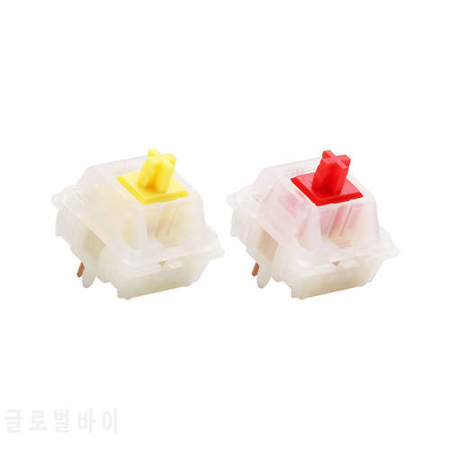 Original Gateron Milky Pro Switches Milky Yellow Pro Red Pro Linear Lubed Switch SMD RGB MX Switch for Mechanical Keyboard 5 Pin