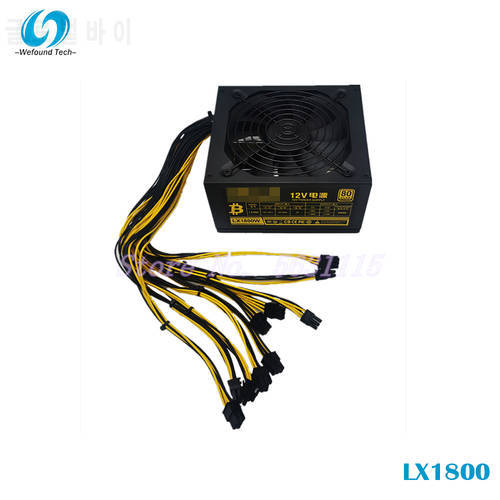 100% Working Desktop Mining Power Supply For JULONGFENGBAO LX1800 1800W ,Fully Tested.