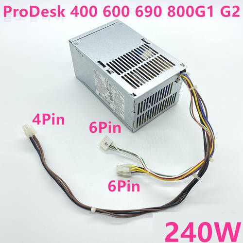 New PSU For HP ProDesk 400 600 690 800 G1 G2 6Pin 240W Power Supply D12-240P3A PS-4241-2HF1 702307-002 751884-001 702309-001