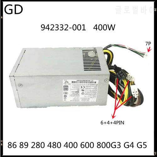GD New Original PSU For HP 86 89 280 480 400 600 800G3 G4 G5 400W Power Supply PA-3401-1HA 942332-001 PA-3401-1 PCG007