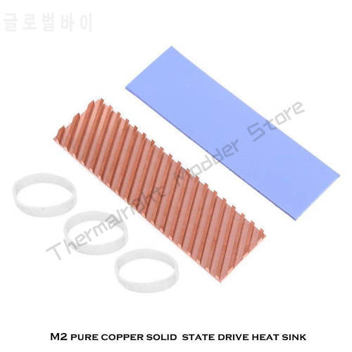 M.2 Hard Disk Pure Copper Heatsink Solid state drives Cooling Heatsink Thermal Pad For NVME 2280 SSD Slotted Computer Notebook