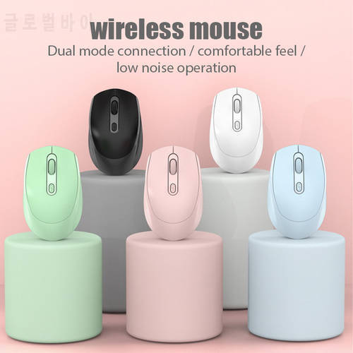 Macaron Color 1600 DPI Wireless Mouse Optical Ergonomics USB Charging Silent Bluetooth Mause Gaming Mouse For PC Laptop