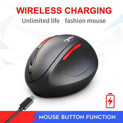 2.4G Wireless Mouse For Computer office 7-Button Ergonomic Design Rechargeable Vertical Mouse healthy 2400 Dpi long battery life