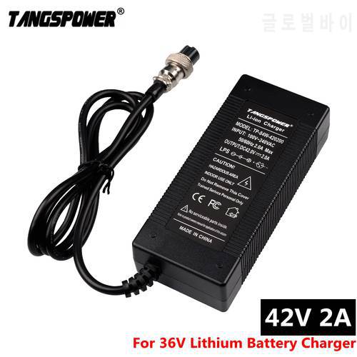 42V 2A Lithium Battery Charger For Kugoo M2 Electric scooter e-bike 36V 10Series Li-ion Battery Charger With 3P GX16 Connector