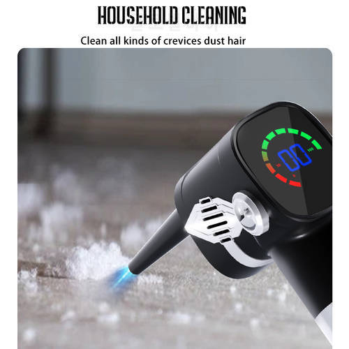 Cordless Compressed Air Spray Gun Duster Cleaner Handheld Electric Blower PC Cleaning For Computer Keyboard Home Car Pet Garden