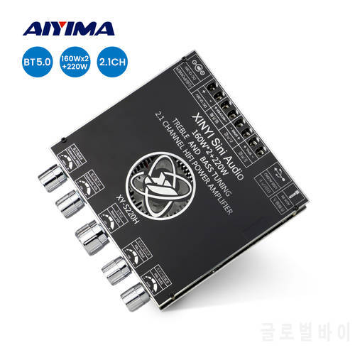 AIYIMA TDA7498 Bluetooth Power Amplifier Board 2.1 Subwoofer Amplifier AUX U-disk USB Audio Amp 160WX2+220W Sound Amplificador