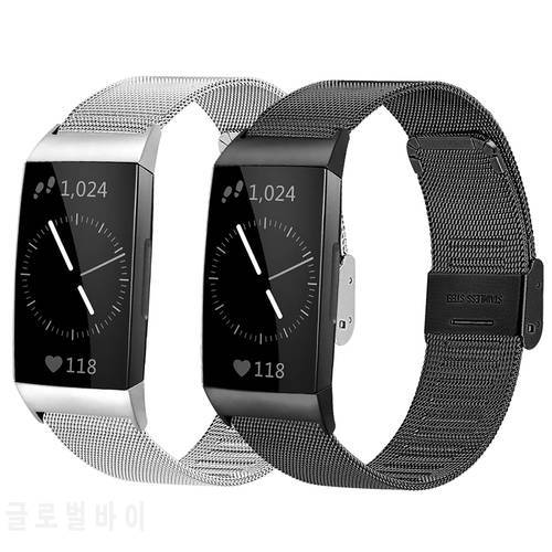 Milanese Bracelet Strap For Fitbit Charge 5 4 3 2 Mesh Stainless Steel Watch Wrist Band Correa For Fitbit Charge 2 3 4 SE 5 Loop