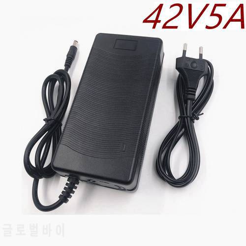 36V 5A Lithium Electric E Bike Battery Charger 42V 5A 36 Volt 10S Ebike Scooter Bicycle Li ion Charger With Fan DC Connector