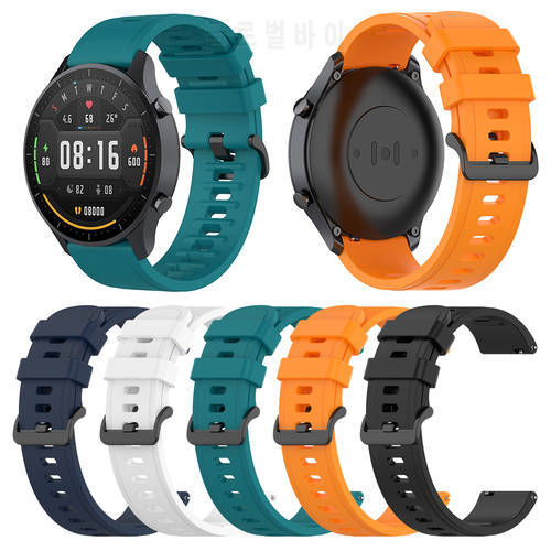For Xiaomi Mi Watch Color Strap 22mm Silicone Band Replacement Bracelet Breathable Lightweight Sports Bands For Mi Watch