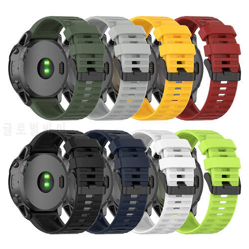 Watch Strap Adjustable Bracelet for Garmin Fenix 6X/Fenix 6X Pro Silicone Comfortable Sports Smart Watch Wristband Replacement