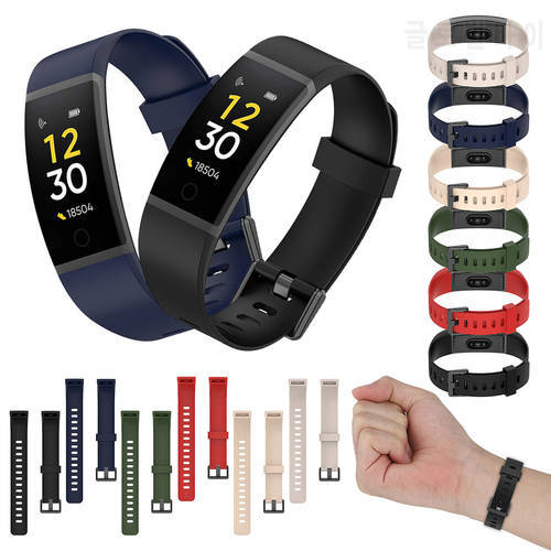 Silicone Bracelet Replacement Watchband Smart Watch Wristband Waterproof Strap for Realme Band RMA199 Smartwatch Accessories