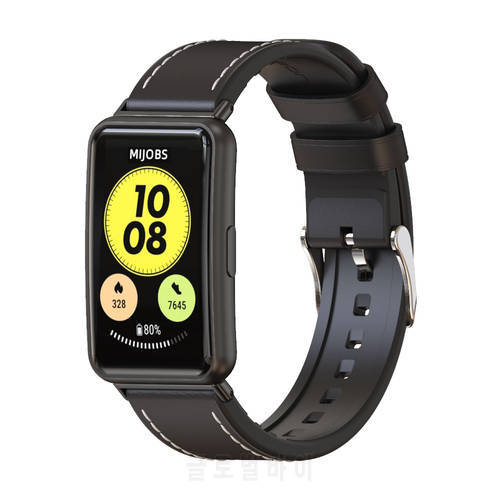 For Huawei Watch FIT Band Leather Strap Accessories Wristband Bracelet for Huawei Smart Watch Fit New Correa Replacement
