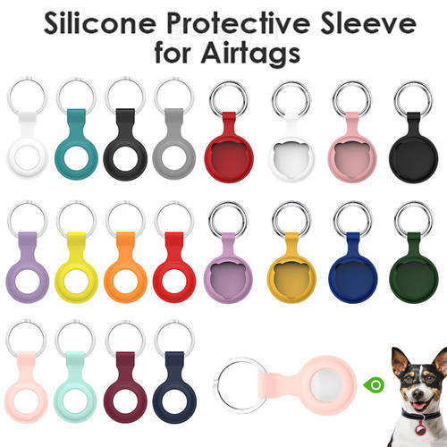 Silicone Protective Case Portable Keychain Protective Sleeve Anti-Lost Device Protector Cover for Apple Airtags Locator Tracker