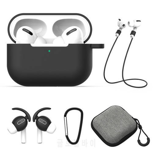 5 in 1 Bluetooth-compatible Headset Protective Case for Apple Airpods Pro Wireless Earphone Headphones Cover Accessories Kit
