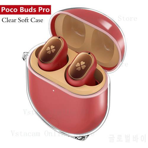 Transparent Silicone Case For Poco Buds Pro / Redmi Buds 3 Pro Soft Clear Cover Box Protective Shell For Xiaomi Poco BudsPro
