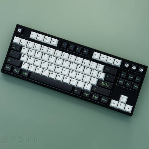 1 Set GMK Panda Keycap Cherry Profile PBT Dye Sublimation For Mx Switch With 1.75U 2U Shift Fits 61 64 68 87 96 104 Keyboard