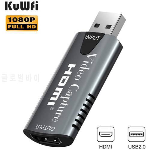 KuWFi HDMI USB2.0 Audio Video Capture Type C Male To USB Female Converter For Macbook Xiaomi Samsung S20 USBC OTG Connector