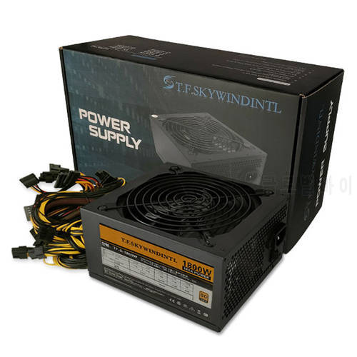 New High Efficiency 1800W ATX Power supply RX480 PSU Arthur Bitcoin Miner Power Supply