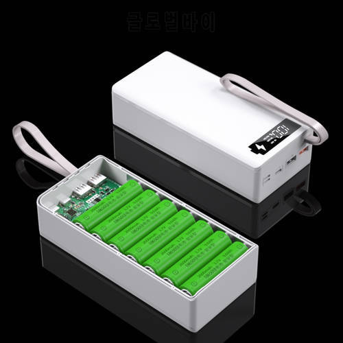 C14 18650 Battery Holder Charging Box PD Fast QI Wireless Charger USB Type C DIY Power Bank Case 14*18650 Battery Storage Box