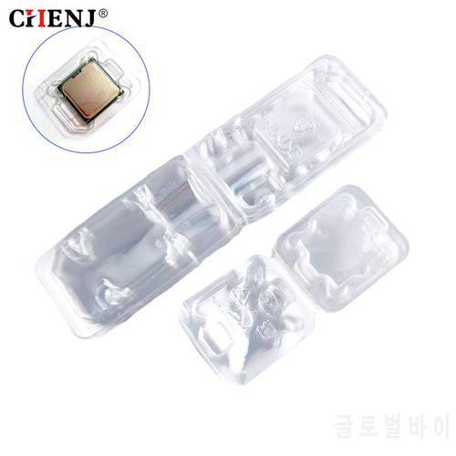 10pcs CPU Clamshell Tray Box AMD Case Holder Protection For AMD 754 905 938 939 AM2 AM3 FM1 FM2 Plastic Protection Box
