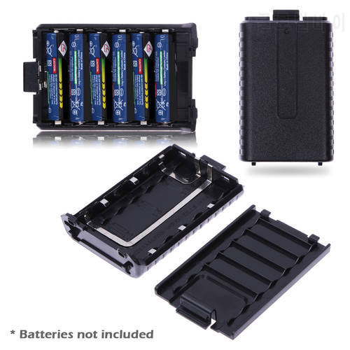 6 x AAA Extended Batteries Case Box for Baofeng UV-5R 5RA/B/C/D 5RE+ Radio Walkie Talkie Pack Shell Electronic Parts Storage Box